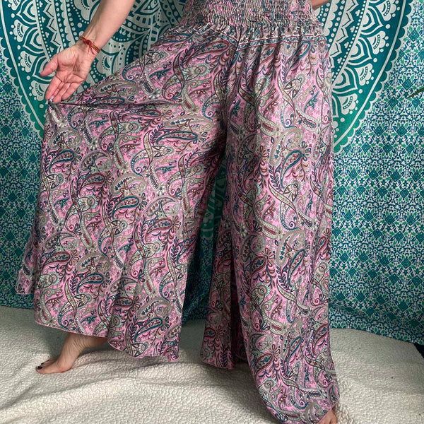 Super Wide Leg Silk Palazzo Pant