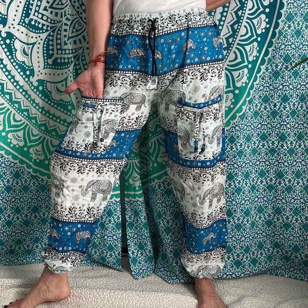 Thai Drawstring Harem Pants with front pockets