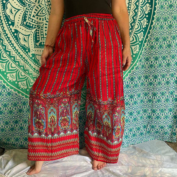 Striped Wide Leg Harem Pants with no pockets