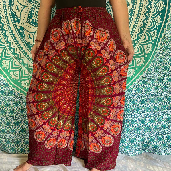 Geometric Wide Leg Harem Pants no pockets