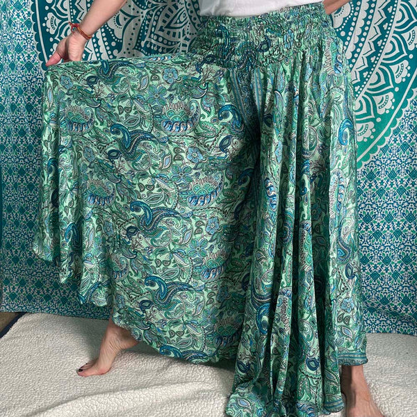 Super Wide Leg Silk Palazzo Pant