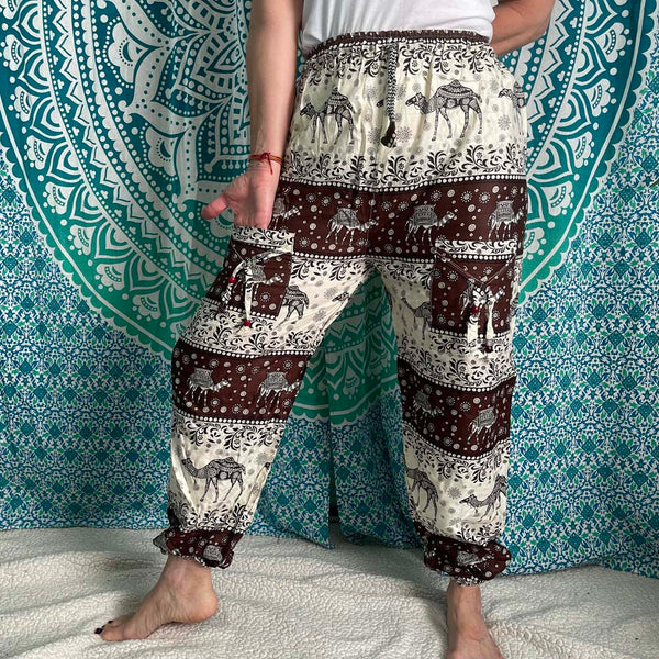 Thai Drawstring Harem Pants with front pockets