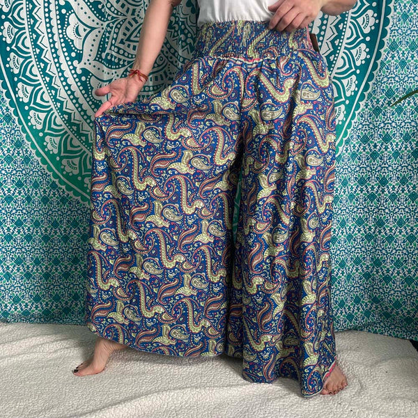 Wide Leg Silk Palazzo Pant