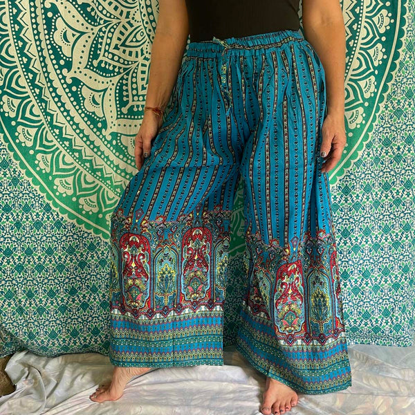 Striped Wide Leg Harem Pants with no pockets