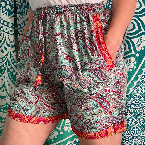 Floral Silk Shorts