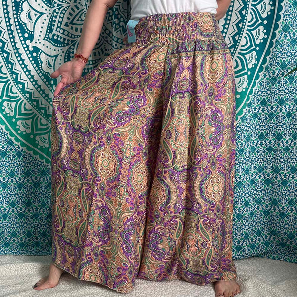 Wide Leg Silk Palazzo Pant