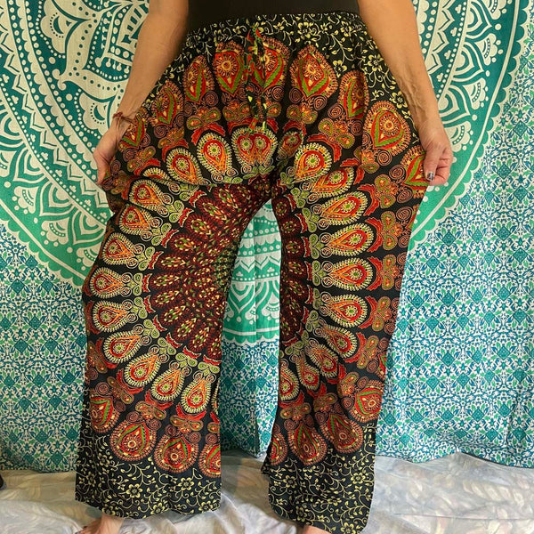 Geometric Wide Leg Harem Pants no pockets