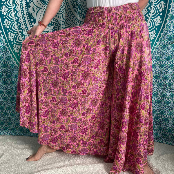 Super Wide Leg Silk Palazzo Pant