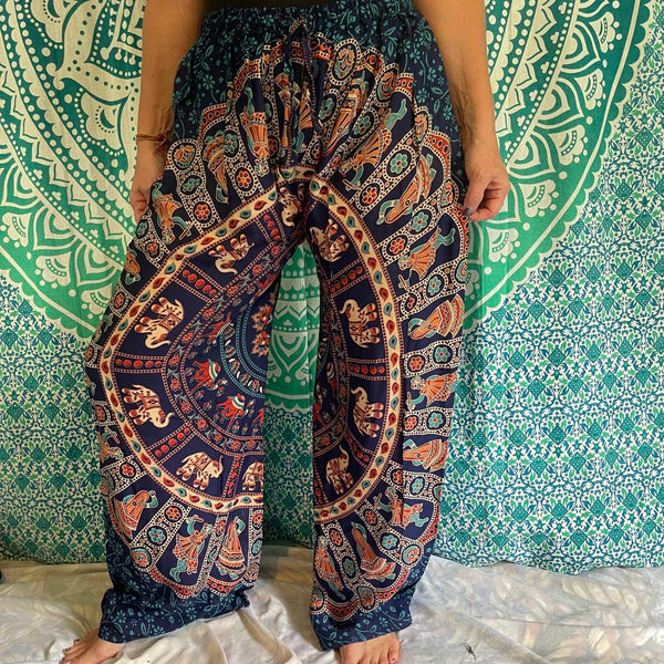 Geometric Wide Leg Harem Pants no pockets