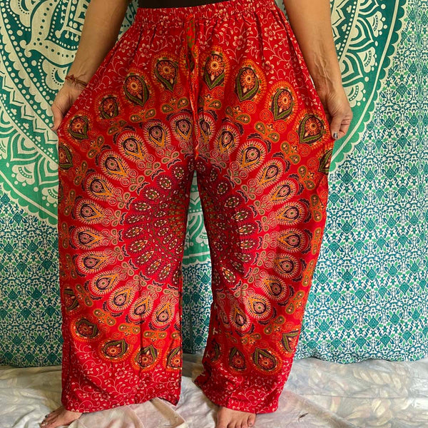 Geometric Wide Leg Harem Pants no pockets