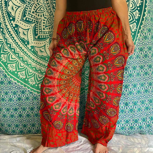 Geometric Wide Leg Harem Pants no pockets