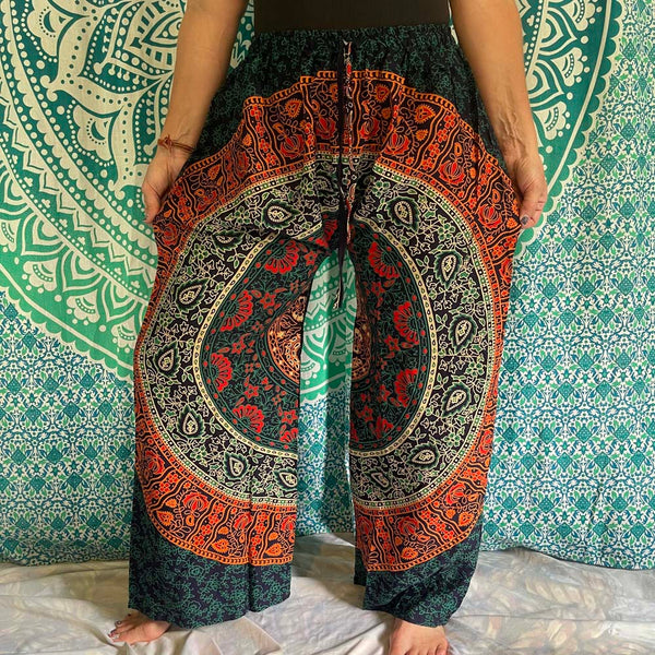 Geometric Wide Leg Harem Pants no pockets