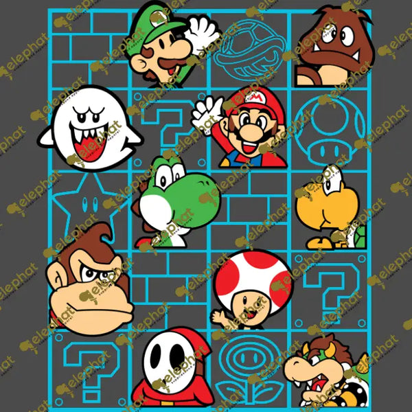 Mario Bros V2 03 / Adult Dtf Transfers