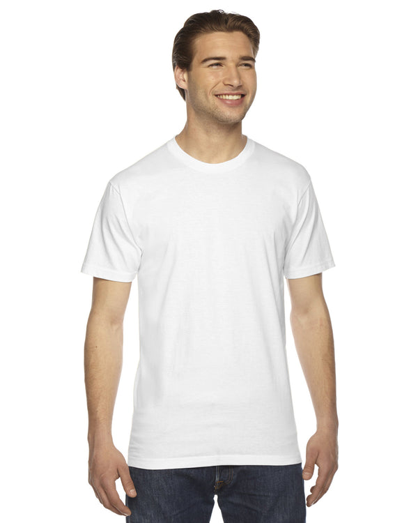 White t-shirt, front view.