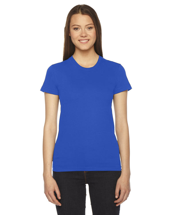 Royal blue t-shirt, front view.