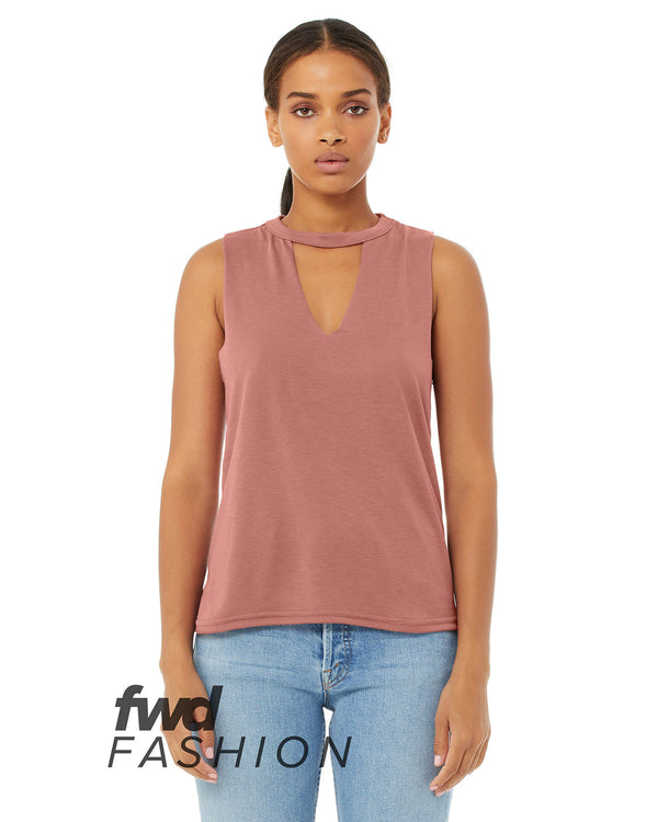 Mauve cut out tank. Front view.