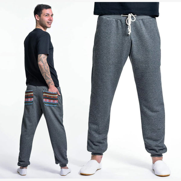 Unisex Terry Pants with Aztec Pockets