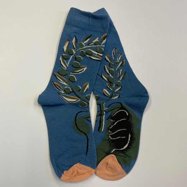 Crazy Patterned Flower Art Sock