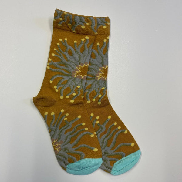 Crazy Patterned Flower Art Sock