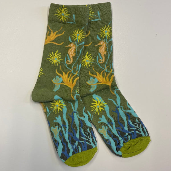 Crazy Patterned Flower Art Sock