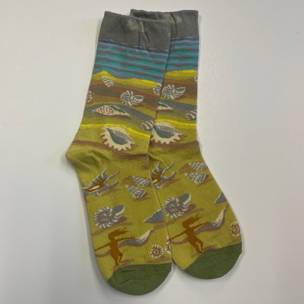 Crazy Patterned Flower Art Sock