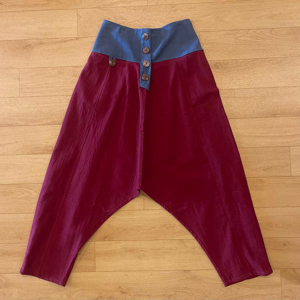 Harem Pants with Faux Buttons