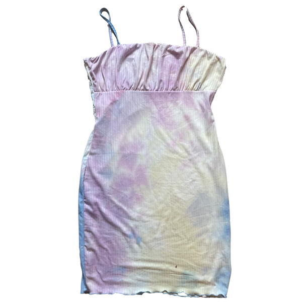 tie dye pattern empire waist dress