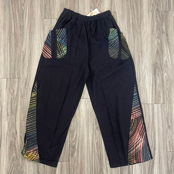 Thai Cotton Unisex Pants With Hill Tribe Trim