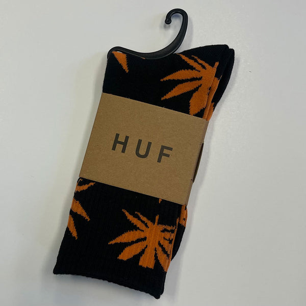 Black Orange Plant Socks