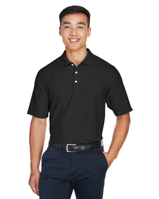 Black performance polo