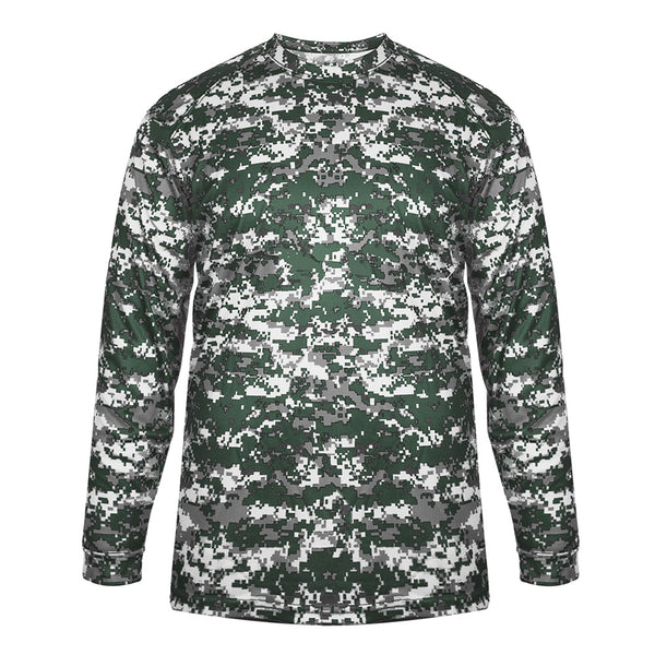 Green alleson digital camo long sleeve shirt youth