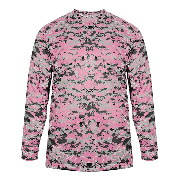 Alleson digital camo long sleeve shirt pink