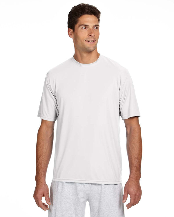 White t-shirt, front view.