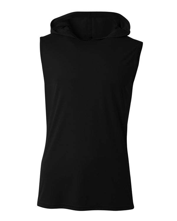 Black hoodie  Front view.