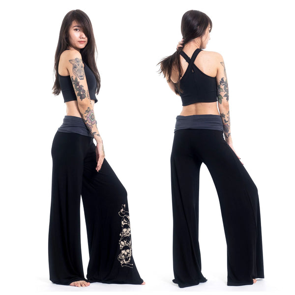 Wide Leg Palazzo Harem Pants Cotton Spandex