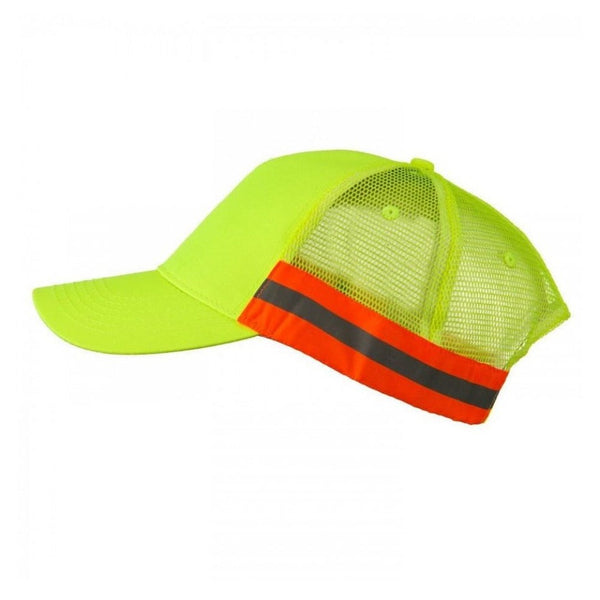 Safety green big accessories safety trucker cap